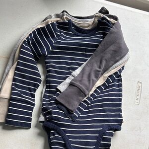 Striped Long Sleeve Baby Onesies